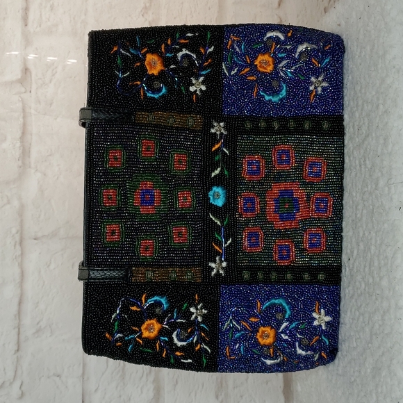 Vintage beaded, Embroidered satchel purse - Picture 1 of 11